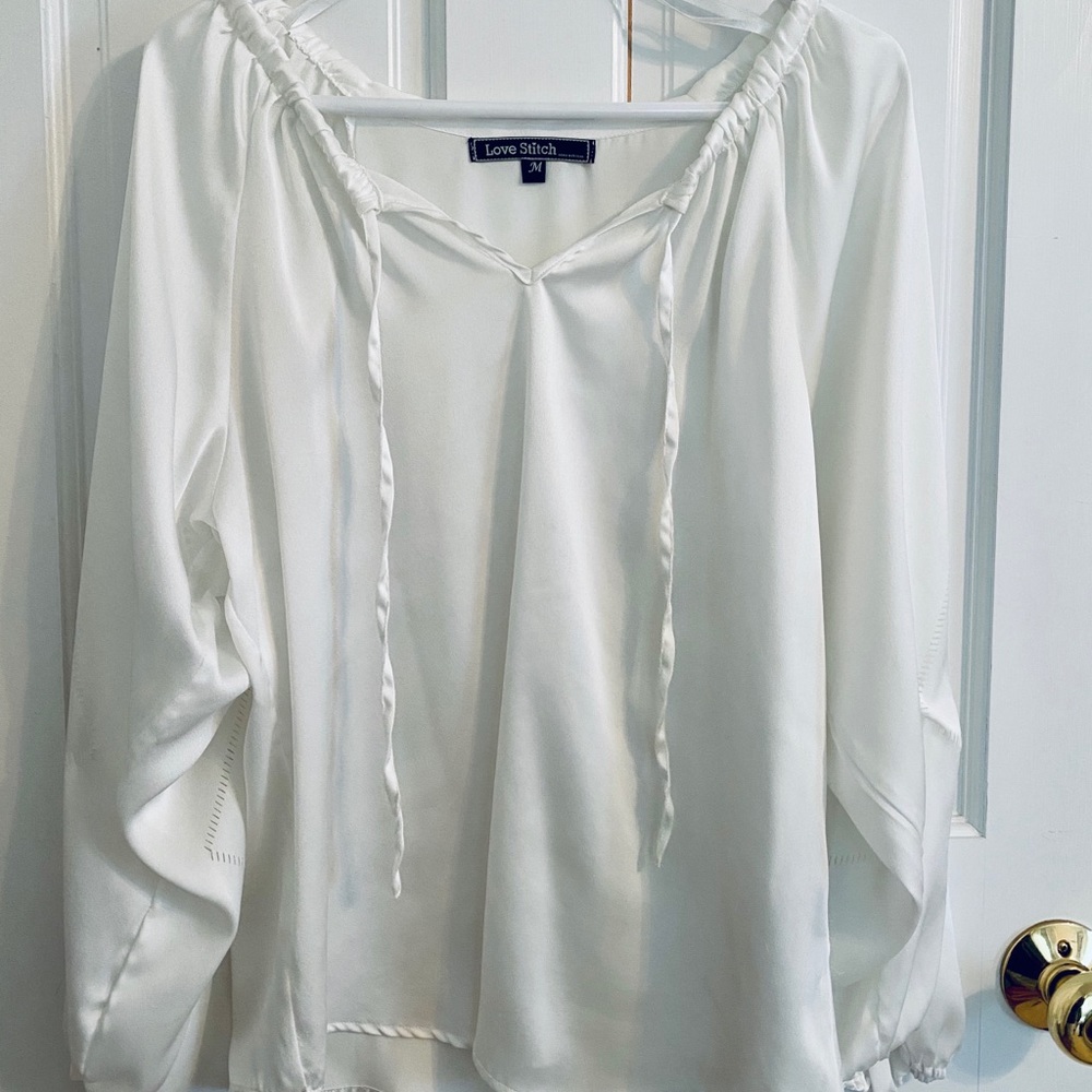 Love Stitch white blouse